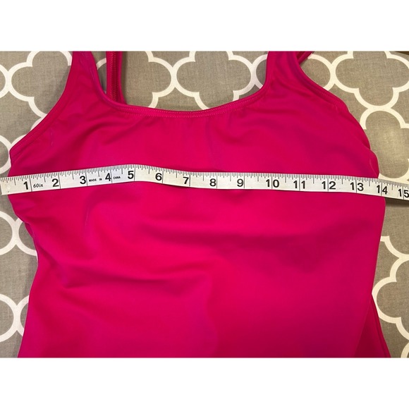 Land's End Women's Pink One Piece Swimsuit Modest Size 8 - Picture 9 of 12
